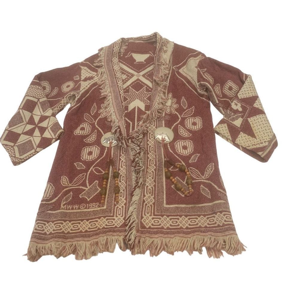 Vintage Knit Patterned Cardigan